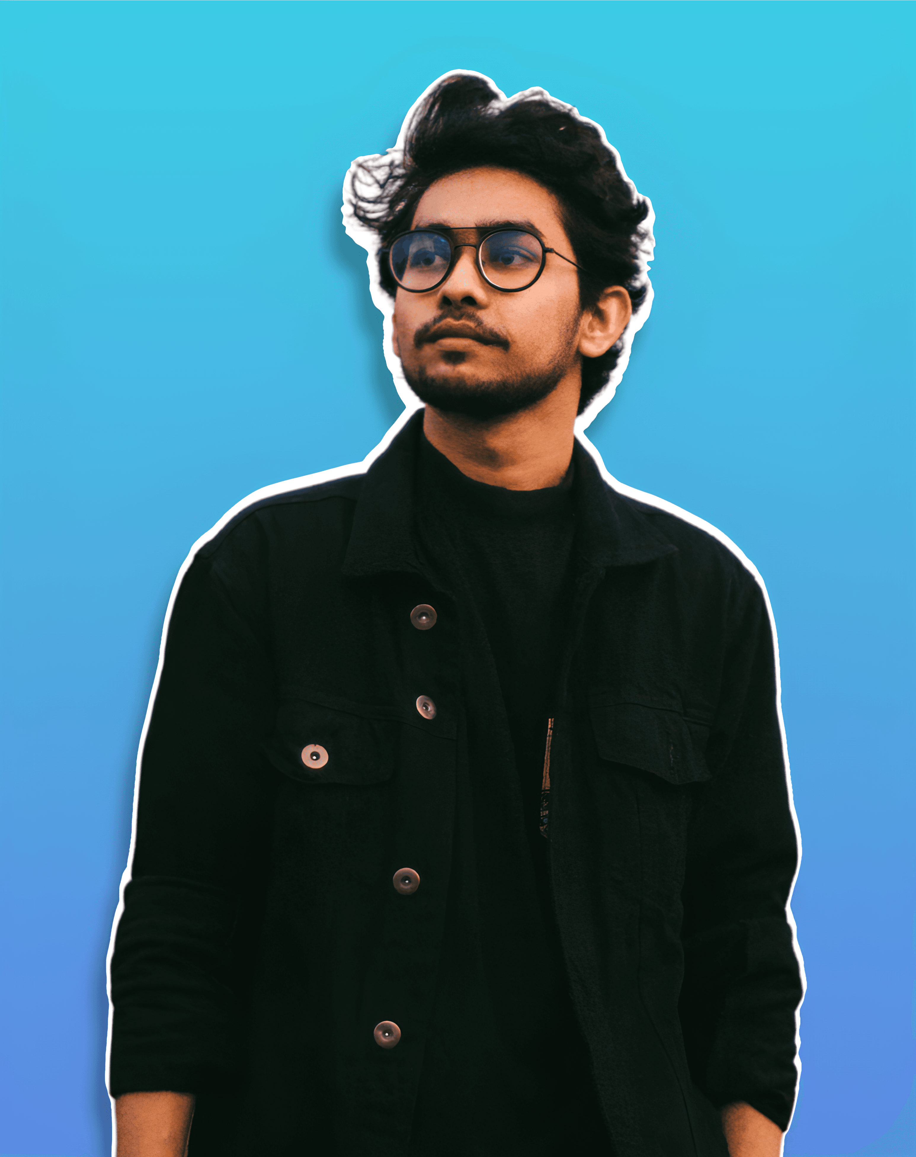 Raiyan Hossain working at desk illustration